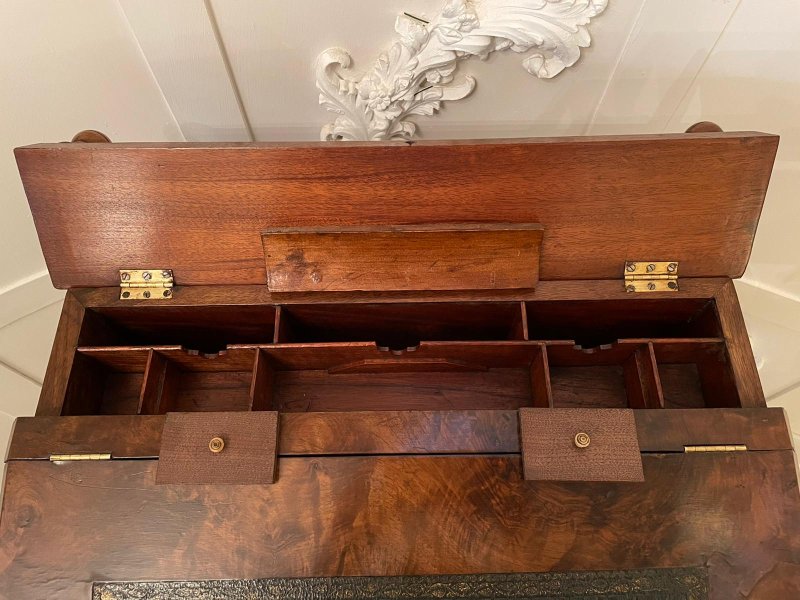 Unusual Antique Victorian Free Standing Walnut Ladies Davenport - Image 9